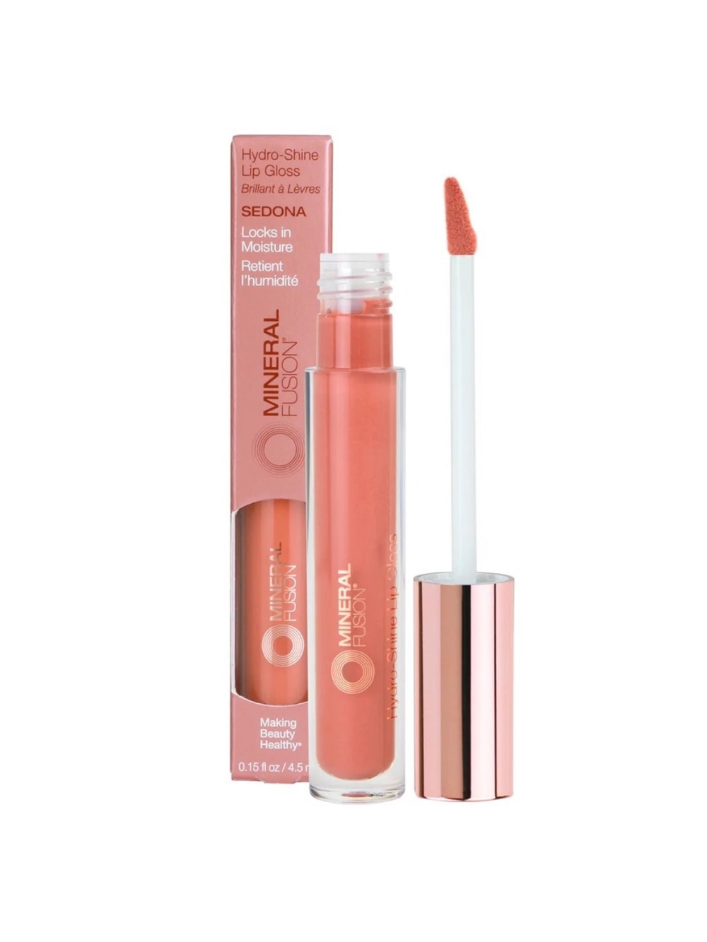 Mineral Fusion Hydro-Shine Lip Gloss Sedona - Peachy Pink Coral